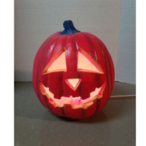 Vintage 1995 Trendmasters Pink Foam Plug In Light Up Pumpkin